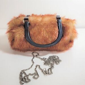 Golden Brown Fuzzy Handbag for Girls Women Teens - NWOT